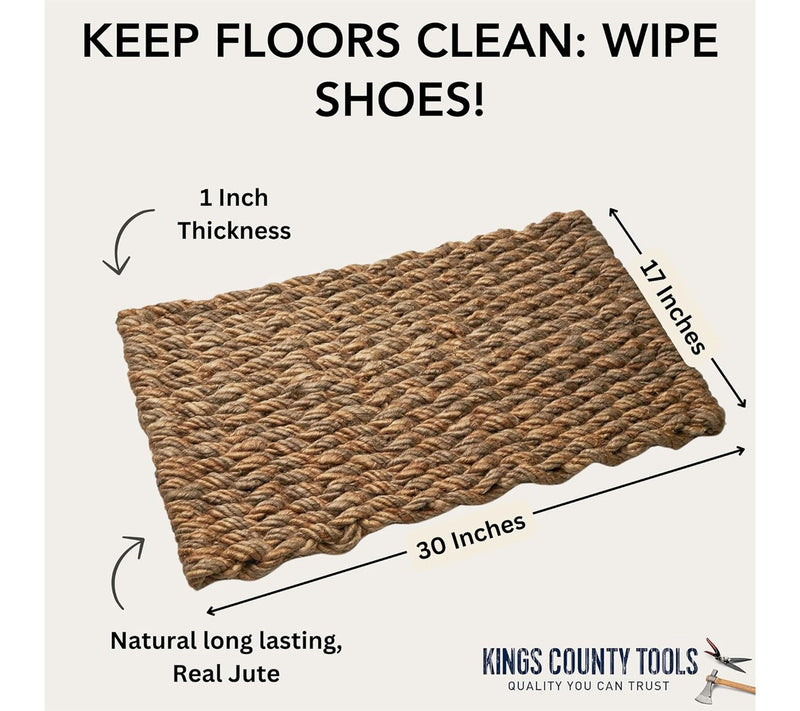 Kings County Tools Jute Rug Woven Natural Fiber  Jute Entry Ru — View 3