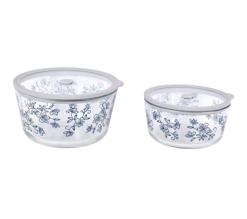 Temp-tations Set of 2 Borosilicate Glass Bowls w/ Vented Lids — View 11