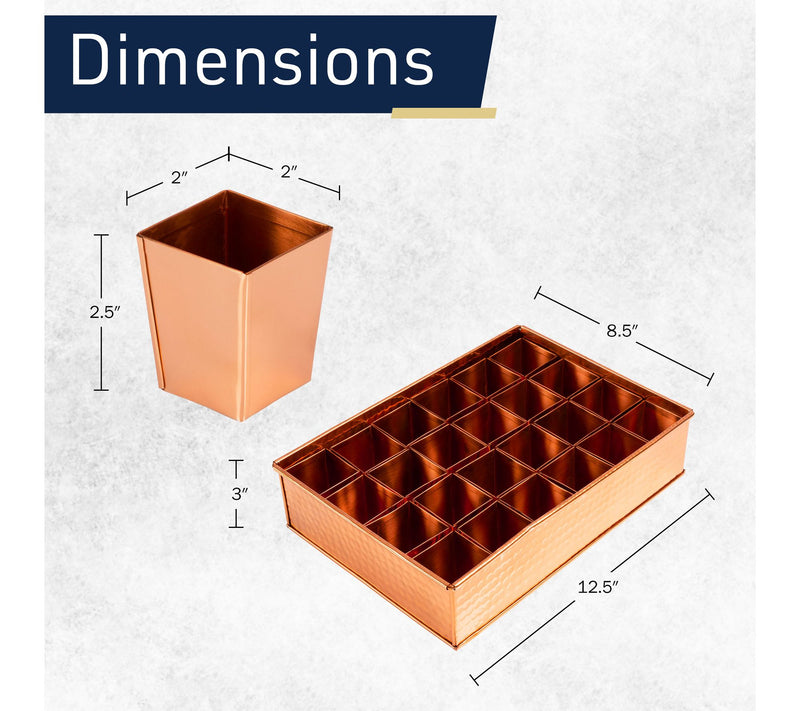 Kings County Seed Starter Tray Copper Metal See dling Tray — View 7