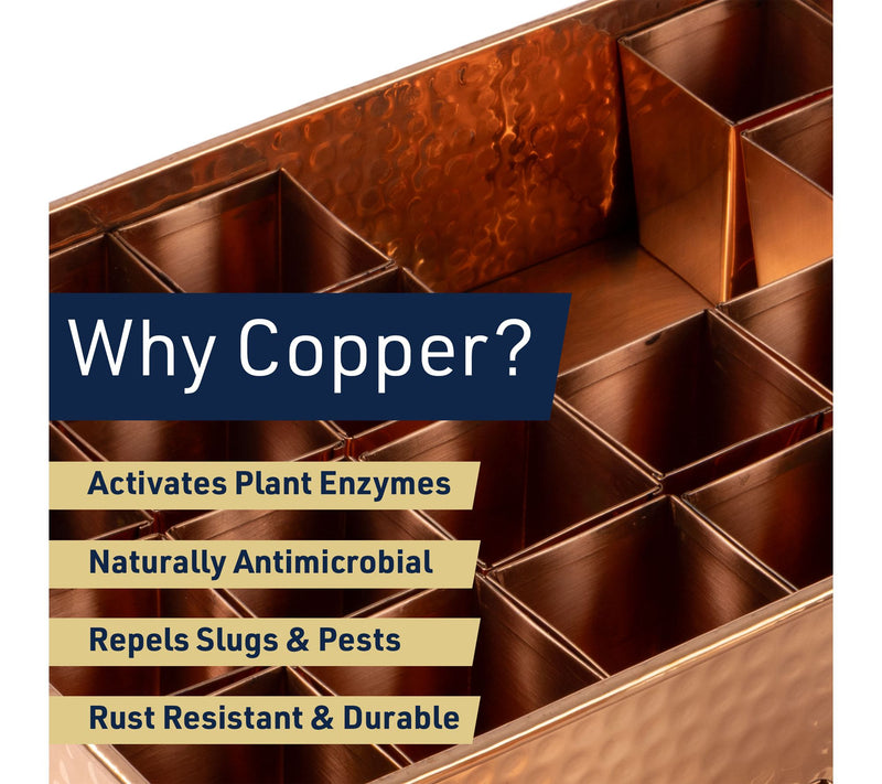 Kings County Seed Starter Tray Copper Metal See dling Tray — View 3