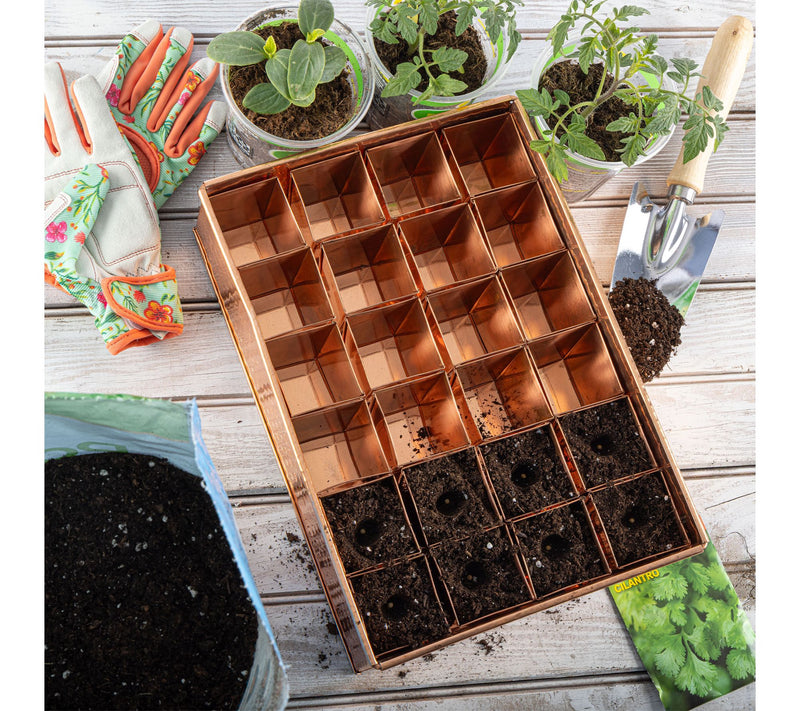 Kings County Seed Starter Tray Copper Metal See dling Tray — View 6