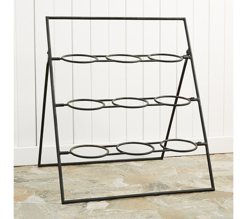 Kings County 9-Pot Plant Stand with 9 Terracott a Pots — View 2
