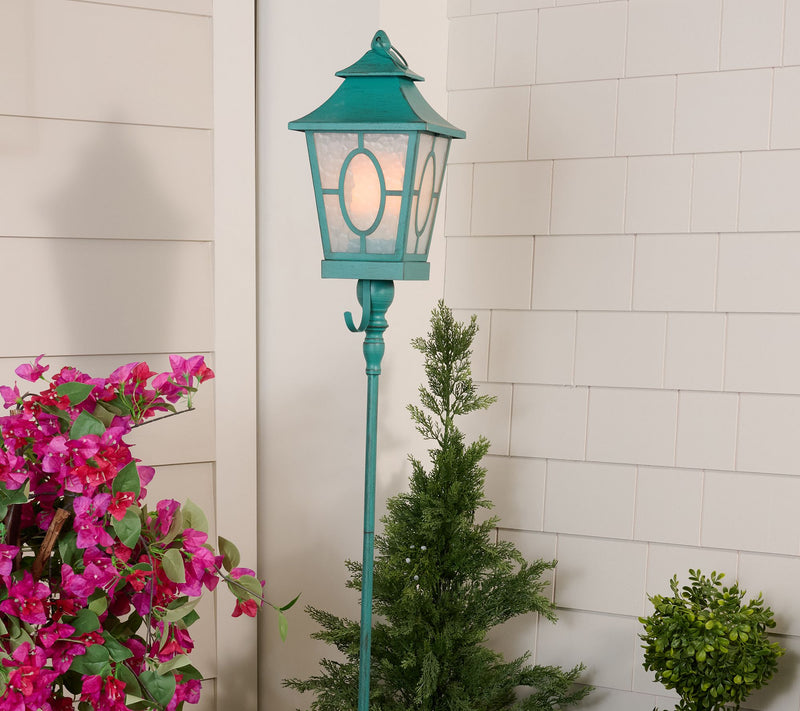 Flickering Flame Old World Lantern with Stake by Valerie — View 5