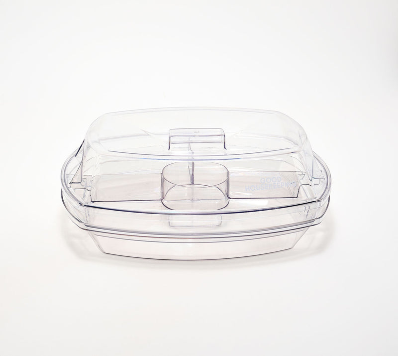 Good Housekeeping Divided Appetizer Tray w/ Lid — Main view