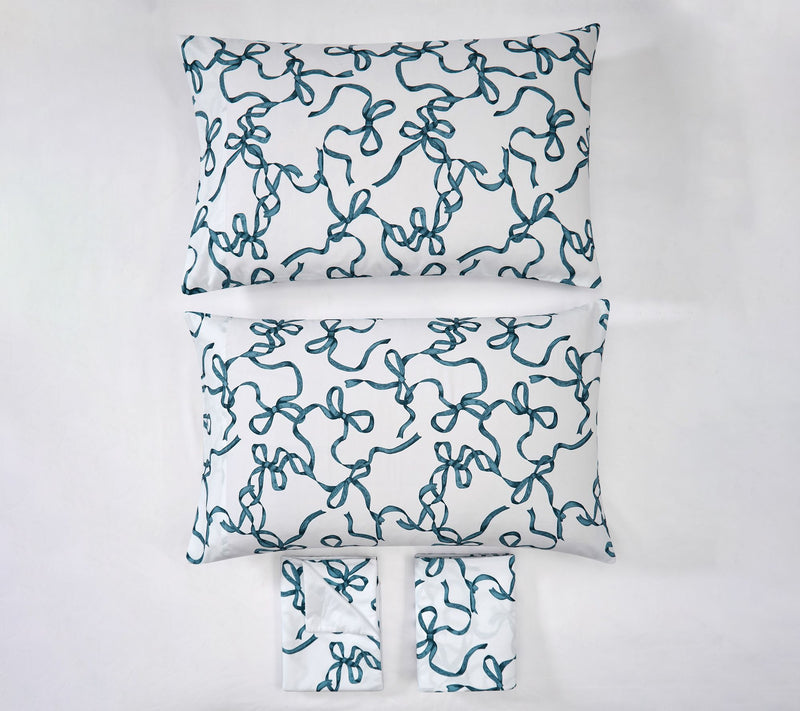 Truly Soft Printed Bow 4-Piece Queen Sheet Set — View 3