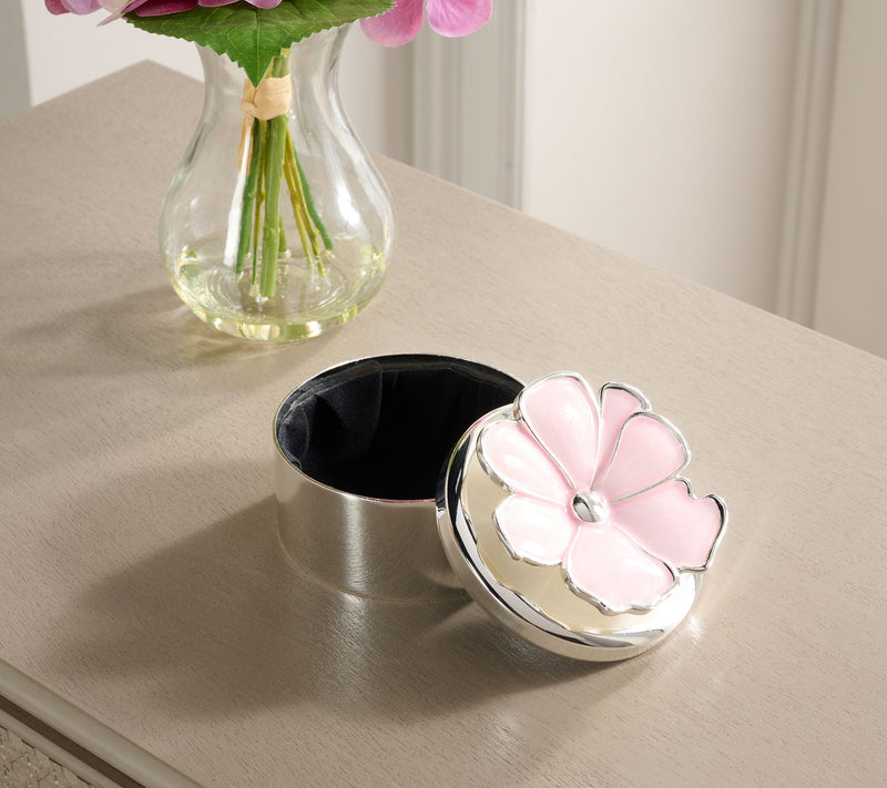 Round Trinket Box with Flower by Valerie — View 2