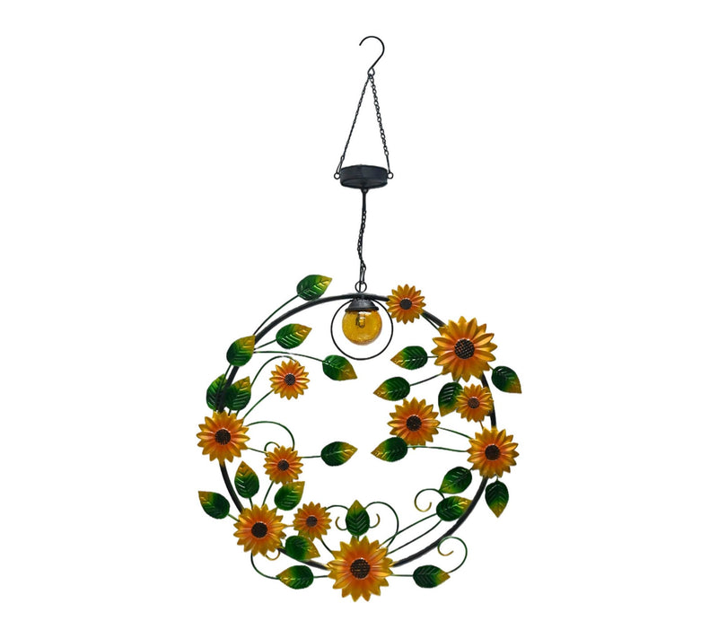 Temp-tations Seasonal Indoor/Outdoor Solar Metal Wreath — View 5