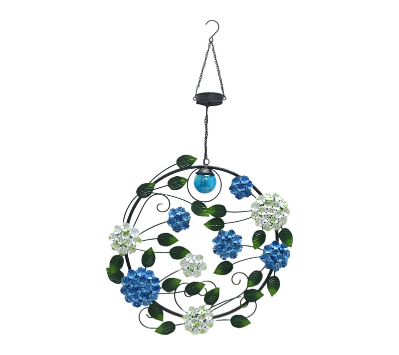 Temp-tations Seasonal Indoor/Outdoor Solar Metal Wreath — View 6