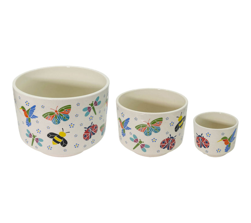 Temp-tations Seasonal Set of 3 Footed Herb Planters — View 9