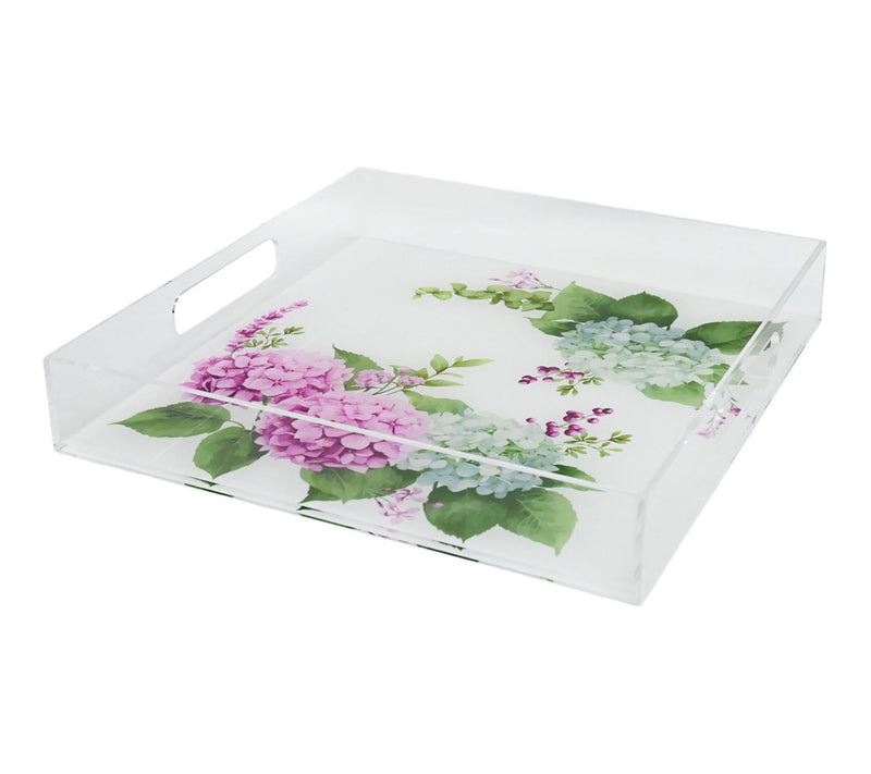 Temp-tations Seasonal Square Acrylic Tray with Handles — Main view