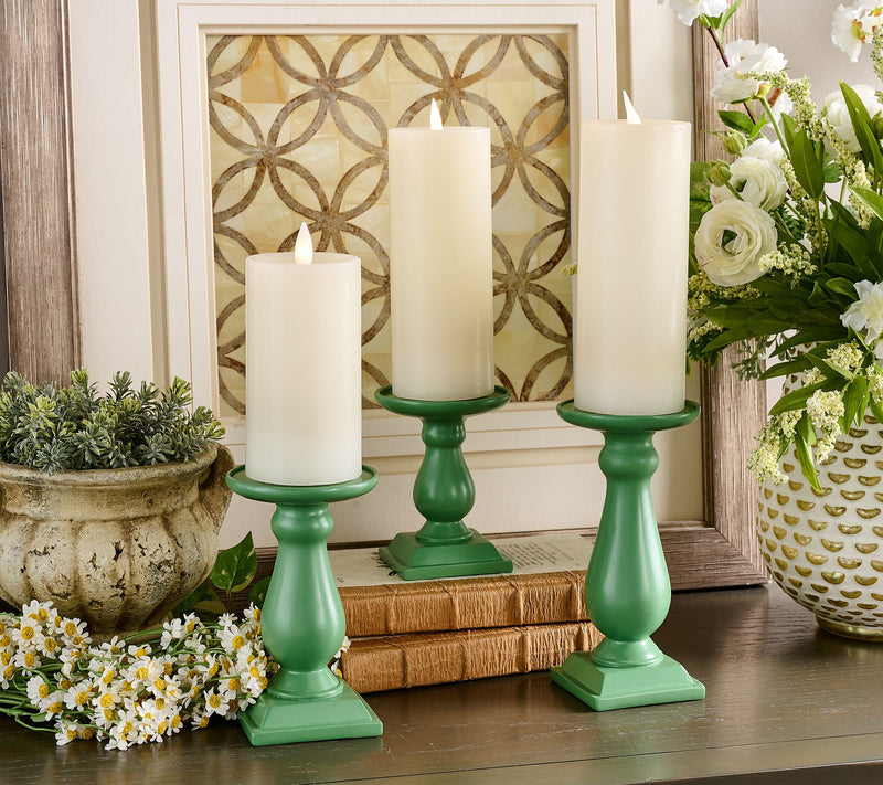 Set of 3 Flippable Pedestal Candleholders by Valerie — View 19