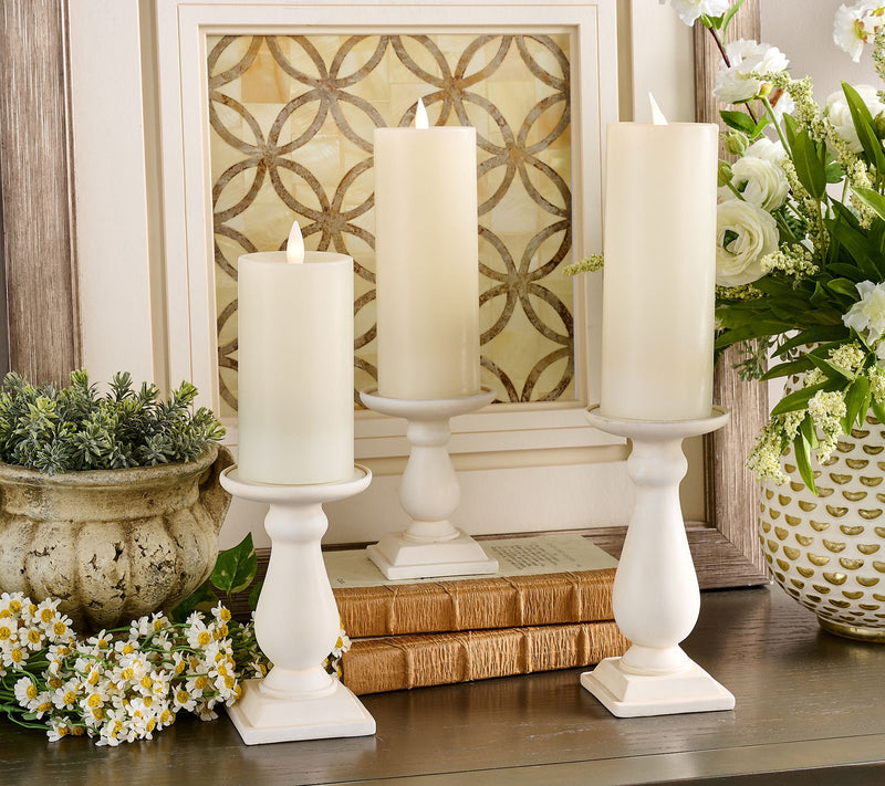 Set of 3 Flippable Pedestal Candleholders by Valerie — View 21