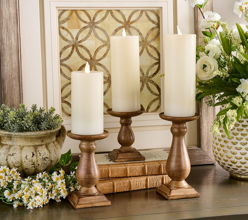 Set of 3 Flippable Pedestal Candleholders by Valerie — View 23