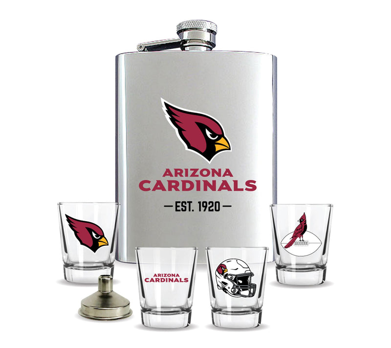 Mojo Licensing NFL Flask Set - 1 Flask and 4 Shot Glasses — Main view