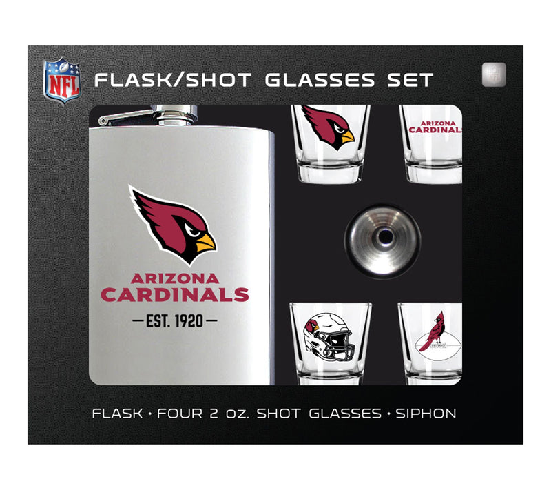 Mojo Licensing NFL Flask Set - 1 Flask and 4 Shot Glasses — View 2