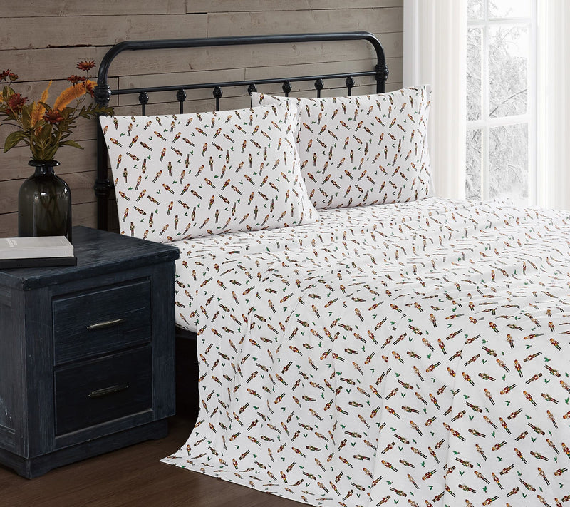 Truly Soft Nutcrackers Twin Flannel Sheet Set — Main view