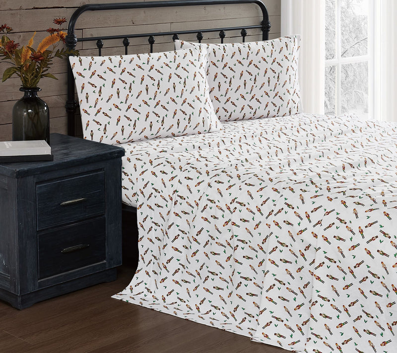 Truly Soft Nutcrackers Queen Flannel Sheet Set — Main view