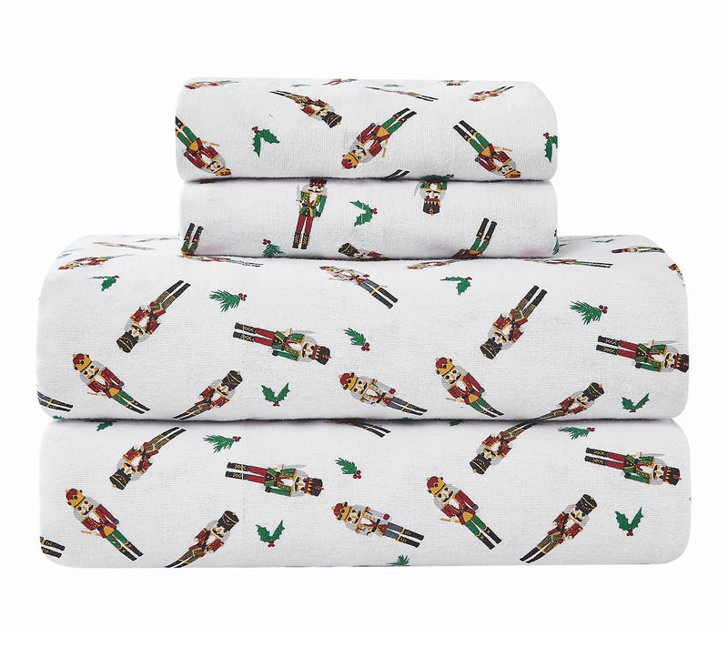 Truly Soft Nutcrackers King Flannel Sheet Set — View 2