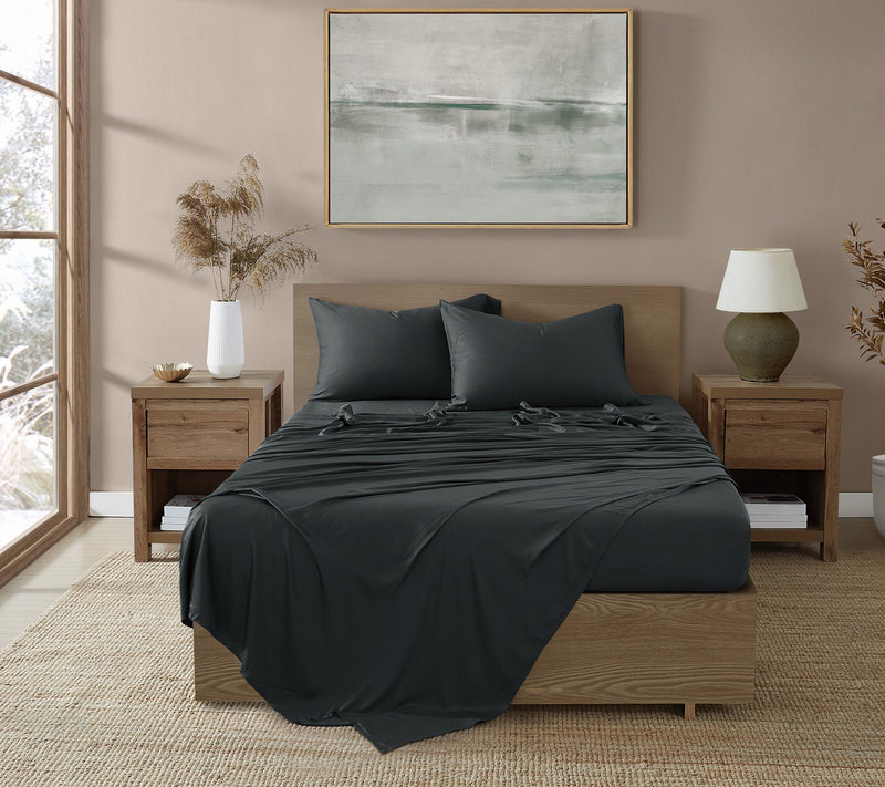 Brooklyn Loom 300TC 100% Rayon from Bamboo 4-Piece King Sheet — View 22