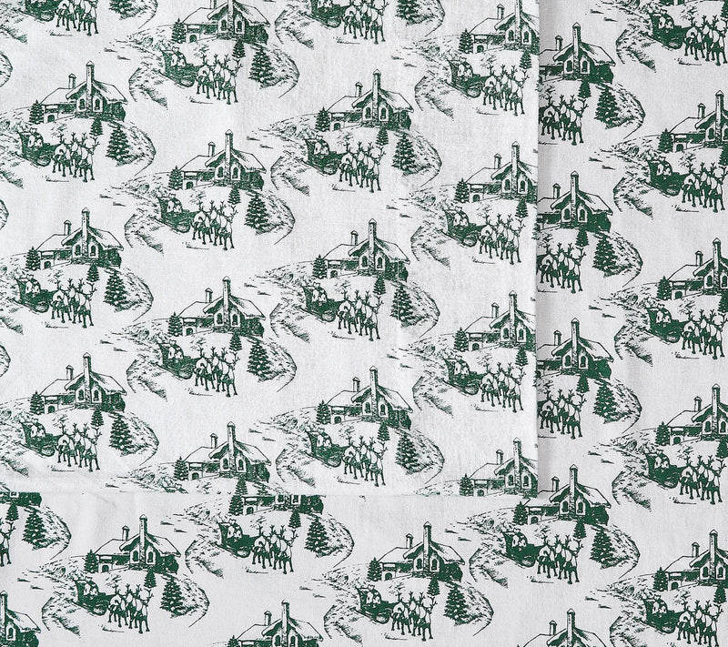 Truly Soft Festive Cottage Toile Twin Flannel Sheet Set — View 3