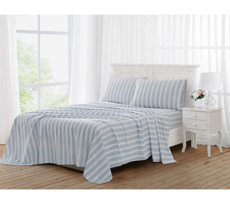 The Farmhouse by Rachel Ashwell Wide Ticking Stripe Twin Sheet — Main view
