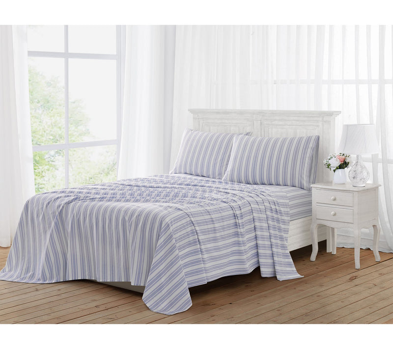 The Farmhouse by Rachel Ashwell Wide Ticking Stripe Twin Sheet — View 9
