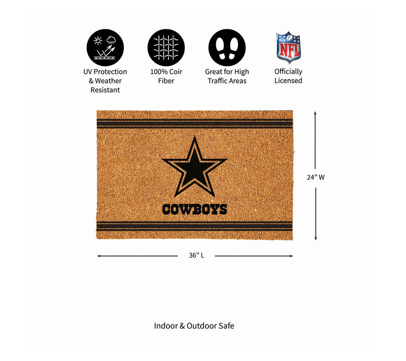 Evergreen 24"x36" NFL Team Logo Large Coir DoorMat — View 4
