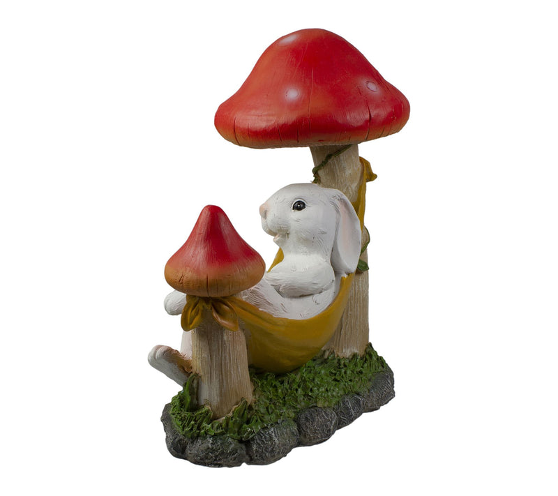 Northlight 11.75" White Bunny in Hammock Outside Garden Statue — View 4