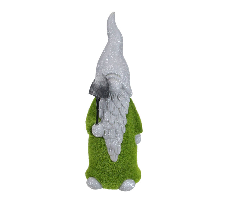 Northlight 14" Faux Moss Gnome with Shovel Garden Statue — View 5
