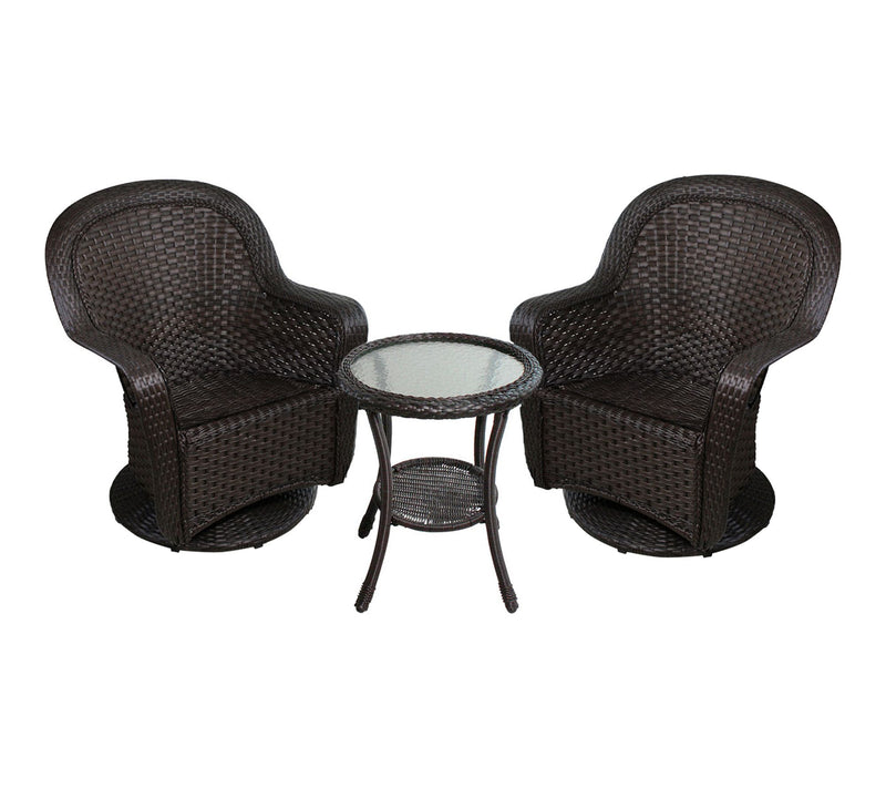 Northlight 3pc Resin Wicker Outdoor Patio Furniture Set — View 6