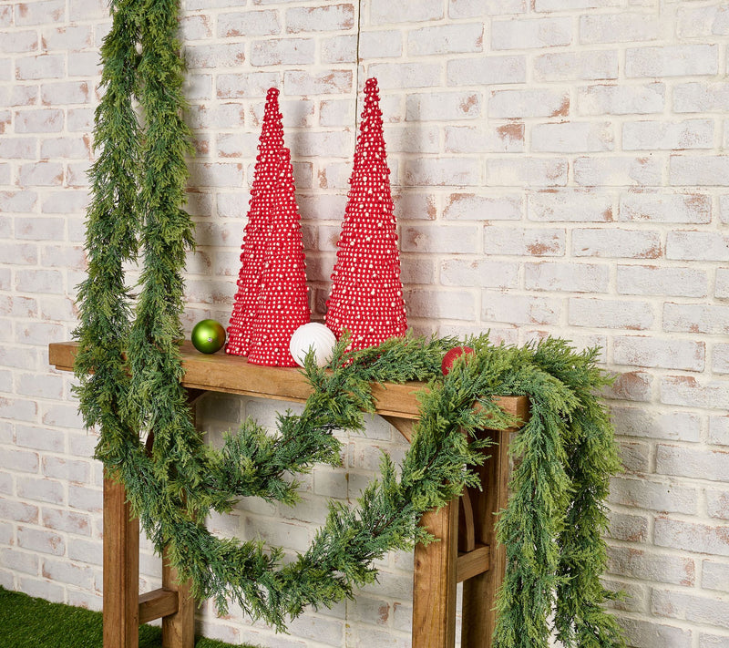 "As Is" Wicker Park Set/2- 12' Oversized Cedar Garlands — Main view