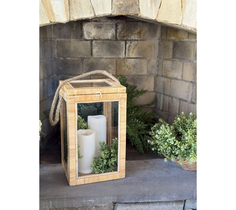 Simply Stunning 18" Rattan Box Lantern by Janine Graff — View 2