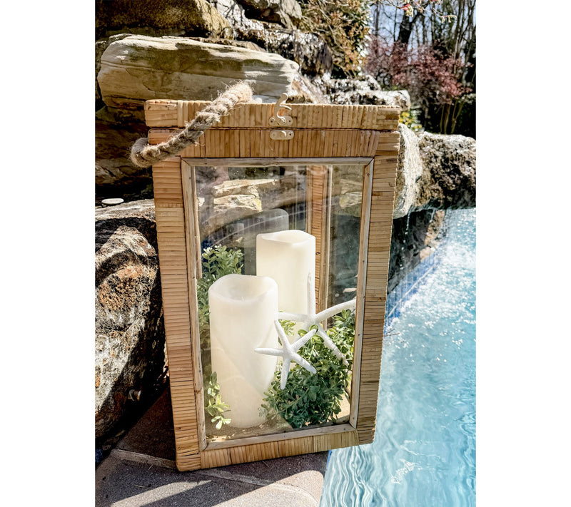 Simply Stunning 18" Rattan Box Lantern by Janine Graff — View 5