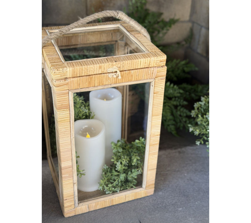 Simply Stunning 18" Rattan Box Lantern by Janine Graff — View 7