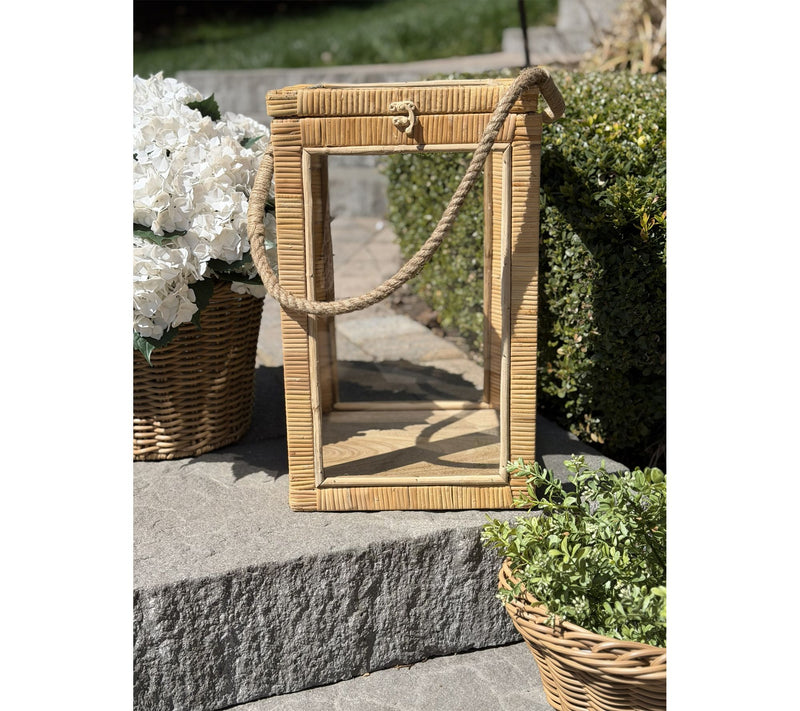 Simply Stunning 18" Rattan Box Lantern by Janine Graff — Main view