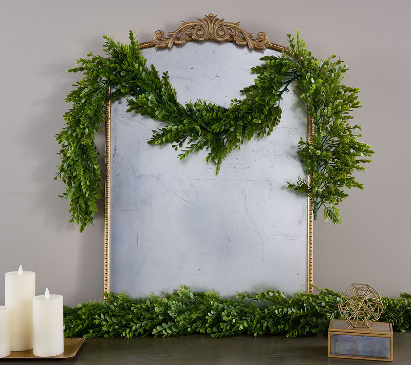 "As Is" Wicker Park S/2 Cascading Faux Creeping Jenny 5' Garlands — View 4
