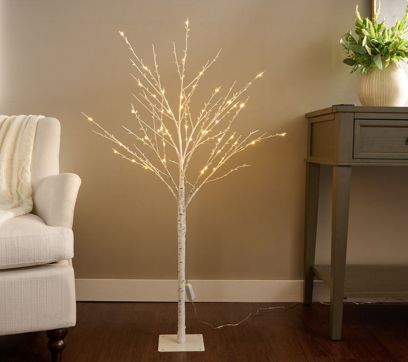 "As Is" Bethlehem Light 4' Color Prism Indoor/Outdoor Birch Tree — Main view