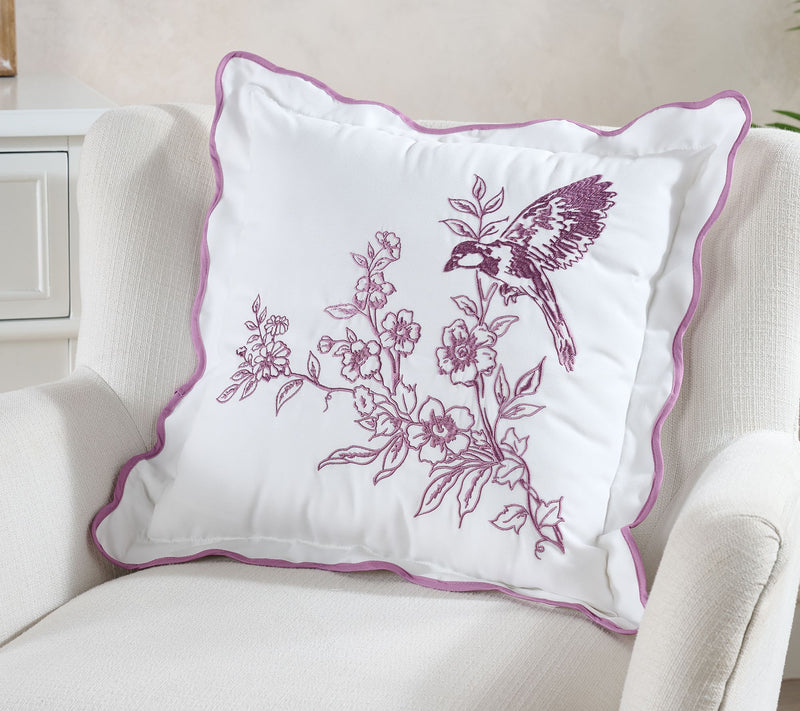Springtime Songbird Embroidered 18"x18" Pillow by Kim Gravel — View 9