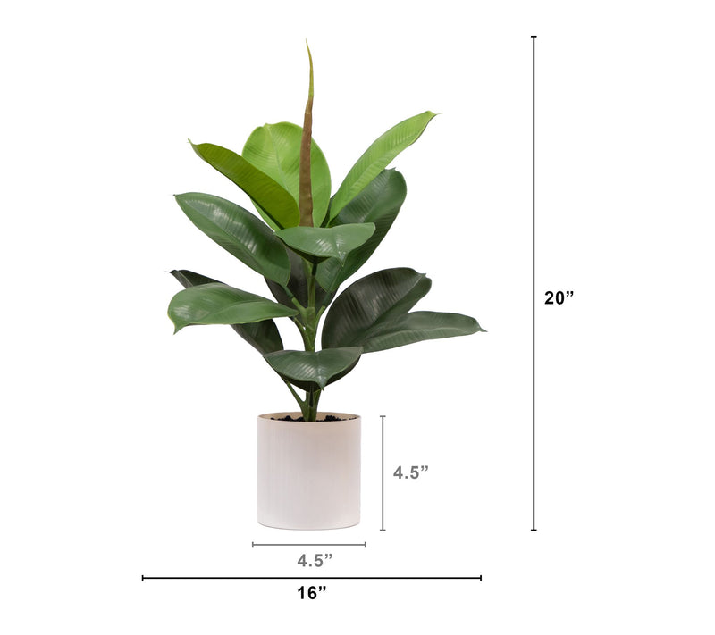 Nearly Natural 20" Artificial Fiddle Plant — View 2