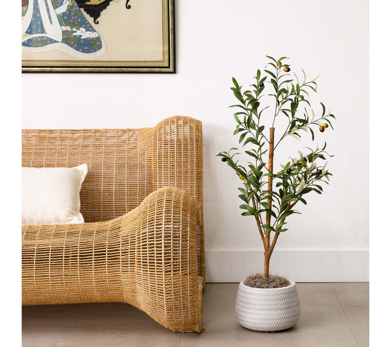 Nearly Natural 3' Artificial Olive Tree with Natural Trunk — View 5