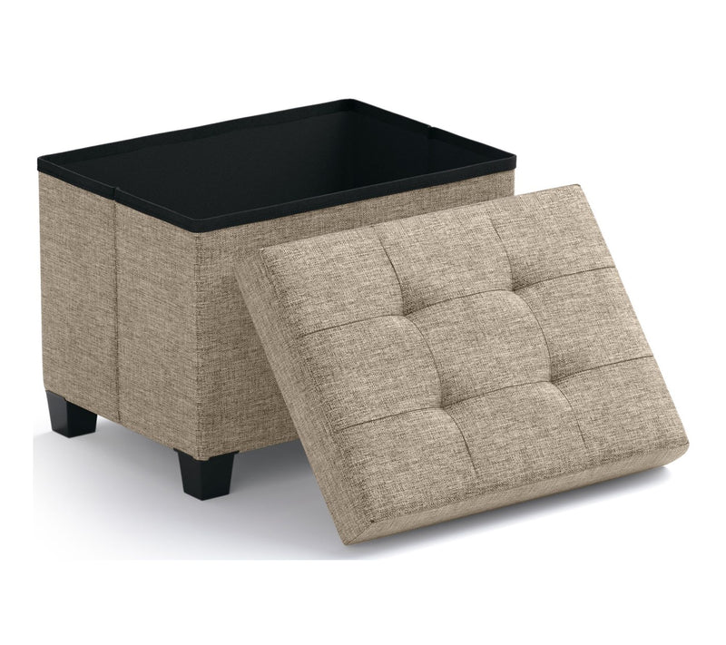 Ornavo Home Rectangle Small Storage Ottoman with Legs — View 15