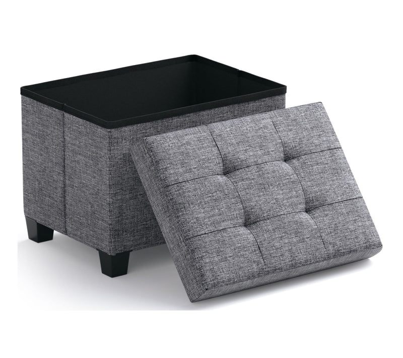 Ornavo Home Rectangle Small Storage Ottoman with Legs — View 17