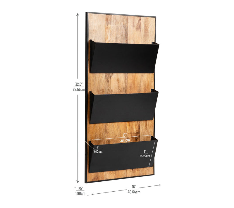 Mind Reader 3-Tier Wall-Mounted File Organizer — View 3
