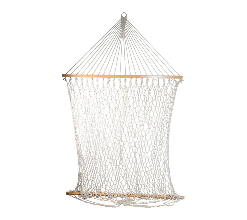 Northlight Lattice Macrame Hammock w/ Wooden Bars 78" x 59" — Main view
