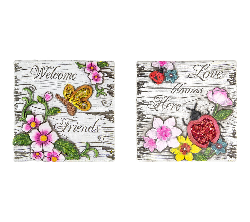 Northlight Set of 2 Sentiment Garden Stones 7" — Main view