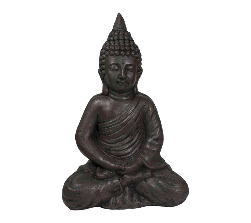 Northlight 17.5" Dark Brown Meditating Buddha Garden Statue — View 6