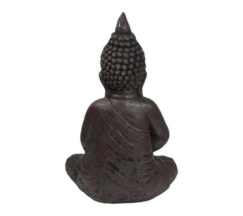 Northlight 17.5" Dark Brown Meditating Buddha Garden Statue — View 4