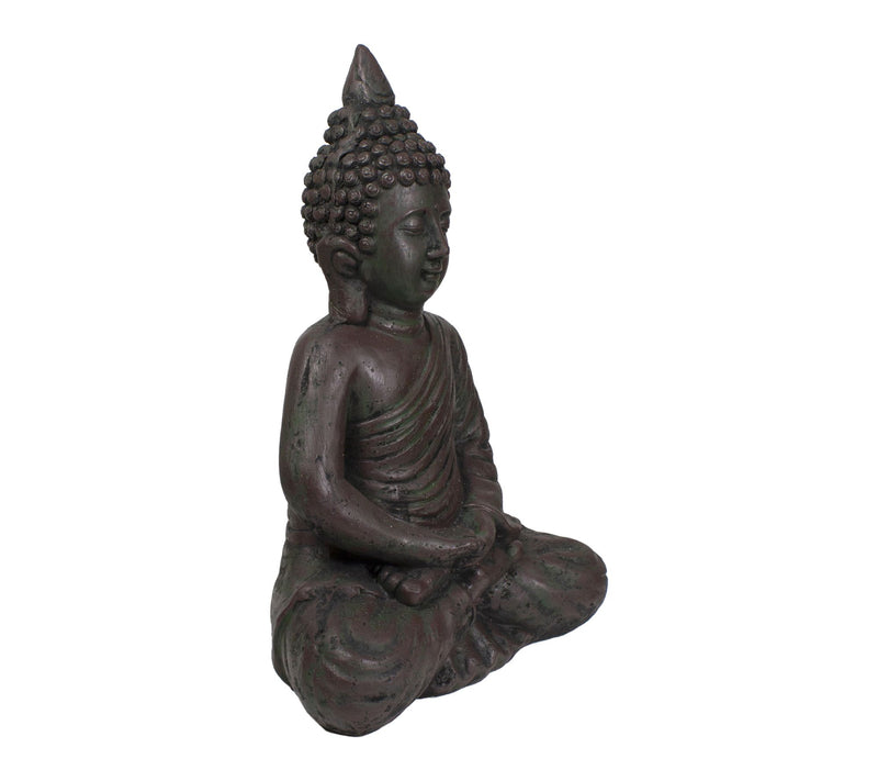 Northlight 17.5" Dark Brown Meditating Buddha Garden Statue — View 3