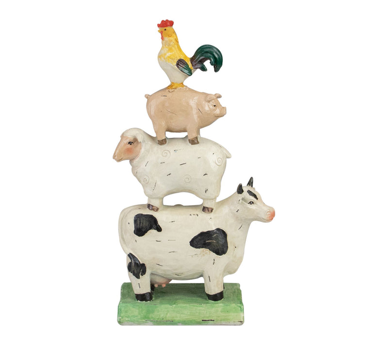 Northlight 11.5" Stacked Farm Animals Outdoor Garden Statue — Main view