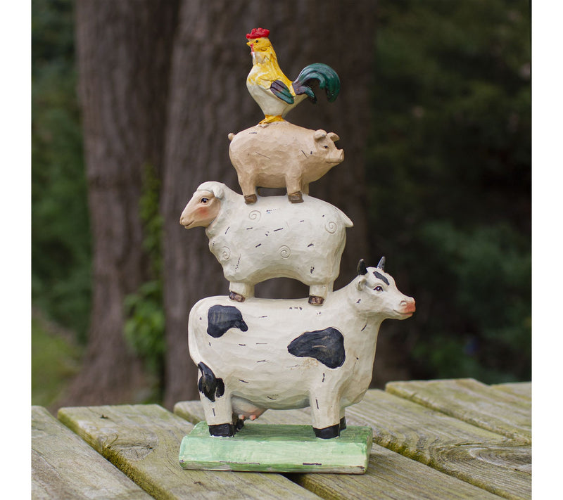 Northlight 11.5" Stacked Farm Animals Outdoor Garden Statue — View 2